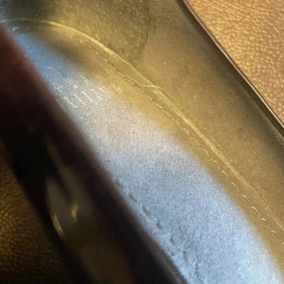 Stuart Weitzman Patent Leather Purple kitten Heels - Picture 6 of 7